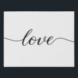 Imitation Canevas "LOVE" élégant, type de script moderne<br><div class="desc">Cet élégant script manuscrit avec le mot "Amour" est un ajout sophistiqué à votre maison.</div>