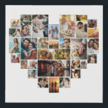 Imitation Canevas Mariage Anniversaire Coeur Photo Collage Moderne<br><div class="desc">Une combinaison de l'élégance intemporelle de l'écriture moderne avec la chaleur d'un collage photo en forme de coeur, créant un magnifique hommage à votre lien spécial. Il est parfait pour l'exposition à la maison, au bureau ou pour un don à un être cher lors d'une occasion spéciale. Capturez l'essence de...</div>