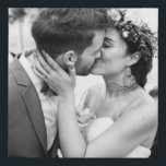 Imitation Canevas Mariage photo minimaliste moderne élégant Noir<br><div class="desc">Minimaliste personnalisé Moderne Élégant Mariage photo complète toile en couple avec bords noirs doux</div>