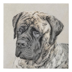 Imitation Canevas Mastiff anglais (Brindle) Peinture - Chien Art