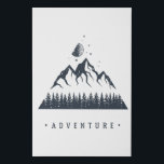 Imitation Canevas Nature géométrique moderne Montagnes Aventure<br><div class="desc">Graphique de nature géométrique hipster cool avec une montagne et une forêt aux formes triangulaires.</div>