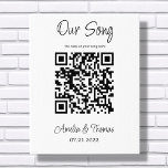 Imitation Canevas Notre code QR | Conservation personnalisée<br><div class="desc">Le code QR moderne conserve ce que vous pouvez personnaliser en ajoutant votre propre lien QR à votre chanson spéciale.</div>