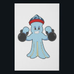 Imitation Canevas Octopus comme Bodybuilder avec des cloches<br><div class="desc">Ce design est le cadeau idéal pour un anniversaire,  Noël et d'autres célébrations. Il convient aux femmes,  aux hommes et aux enfants.</div>