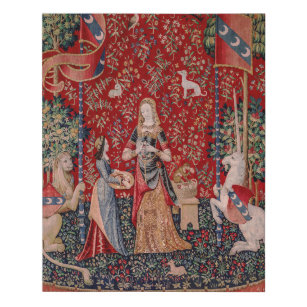 Imitation Canevas Odeur de tapisserie médiévale Lady and Unicorn
