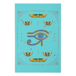 Imitation Canevas Oeil bleu de Horus Symbole égyptien Unk avec ailes