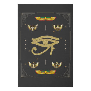 Imitation Canevas Oeil de Horus Symbole égyptien et ongle avec ailes
