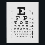 Imitation Canevas Ophthalmologie OEuvre graphique Nouveauté Optométr<br><div class="desc">Développé en 1862 pour mesurer l'acuité visuelle, le graphique Snellen porte le nom de l'ophtalmologue hollandais Herman Snellen. Personnaliser de couleur arrière - plan différente de votre choix ; ajoutez un nom ou un autre texte pour une touche personnelle sans frais supplémentaires, avec les outils de montage Zazzle faciles à...</div>