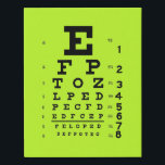 Imitation Canevas Ophthalmologie OEuvre graphique Nouveauté Optométr<br><div class="desc">Développé en 1862 pour mesurer l'acuité visuelle, le graphique Snellen porte le nom de l'ophtalmologue hollandais Herman Snellen. Personnaliser de couleur arrière - plan différente de votre choix ; ajoutez un nom ou un autre texte pour une touche personnelle sans frais supplémentaires, avec les outils de montage Zazzle faciles à...</div>
