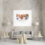 Imitation Canevas papa mignon script moderne multi photo cadeau<br><div class="desc">Papa mignon script moderne multi photo cadeau</div>