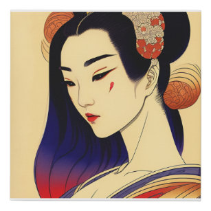 Imitation Canevas Papier japonais traditionnel en toile de Geisha en