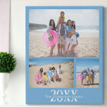 Imitation Canevas Personalized 3 Photo and Text Photo Collage<br><div class="desc">Make a Personalized Photo keepsake wall art  - Faux Wrapped Canvas Print from Ricaso - add your own three photos and text - photo collage keepsake gifts</div>