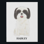 Imitation Canevas Personnalisé noir et blanc Chih Tzu<br><div class="desc">Je suis amoureux de cette belle aquarelle détaillée illustration d'un tzu shih brun noir et blanc souriant ! Personnalisez ces imprimés d'art en toile avec votre nom ou monogramme et changez même la couleur arrière - plan pour compléter votre décor ! Magasinez le reste de ma collection pour le plus...</div>