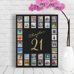 Imitation Canevas Photo Collage 21e anniversaire Chapitre 21<br><div class="desc">Fêtez le 21e anniversaire de votre bien-aimé avec notre photo Collage de photos Faux Canvas unique et personnalisable. Notre design comprend un modèle de collage 32 photos, parfait pour faire un cadeau magnifique et personnalisé. Avec elle, vous pouvez organiser et télécharger vos photos préférées pour faire un cadeau unique qui...</div>