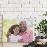 Imitation Canevas Photo personnalisée - Meilleur grand-père dans l'u<br><div class="desc">Personnalisez cette toile photo fraîche et moderne pour votre grand-père. Exemple de texte actuellement dit "Meilleur grand-père dans l'univers" et le modèle est mis en place pour que vous le modifiez si vous le souhaitez - par exemple, vous pouvez préférer dire Meilleur grand-père / Papa dans le monde. Le design...</div>