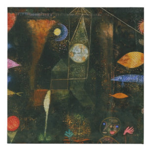 Imitation Canevas Poisson magique - Paul Klee