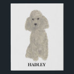 Imitation Canevas Poodé gris-gris personnalisé<br><div class="desc">Je suis amoureux de cette photo d'aquarelle magnifiquement détaillée d'un chien de caniche gris ou argenté ! Personnalisez ces imprimés de toile avec votre nom ou monogramme et changez même la couleur arrière - plan pour compléter votre décor ! Magasinez le reste de ma collection pour le plus doux ménage,...</div>