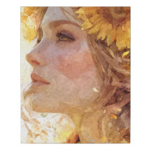 Portrait de couronne de tournesol doré