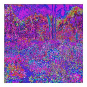 Imitation Canevas Psychédélique Impressionniste Paysage Violet