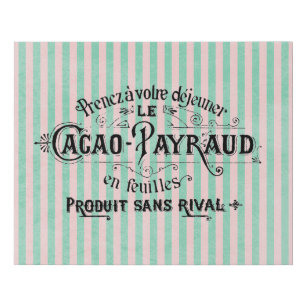 Imitation Canevas Publicité vintage française en poudre de cacao