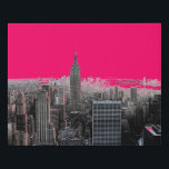 Imitation Canevas Red Pop Art New York<br><div class="desc">Rouge - Noir & Blanc New York City - Manhattan Skyscrapers Art numérique Image</div>