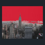 Imitation Canevas Red Pop Art New York City Manhattan<br><div class="desc">Rouge - Noir & Blanc New York City - Manhattan Skyscrapers Art numérique Image</div>