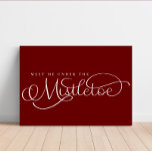 Imitation Canevas Rencontrez-moi sous le Mistletoe Holiday Faux Canv<br><div class="desc">Nous ajoutons toujours de nouveaux designs chaque jour !</div>