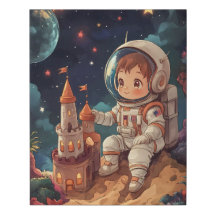 Rêves cosmiques : le château du jeune astronaute