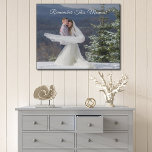 Imitation Canevas Souvenez-vous de ce moment nouveau marié Keepsaké<br><div class="desc">Ajoutez votre photo, puis allez à l'outil de design pour redimensionner et positionner votre photo pour l'adapter à la toile. Modifiez le texte en changeant la couleur et en le déplaçant à l'emplacement le plus désiré sur votre photo. Cette photo est le cadeau idéal pour les jeunes mariés. Vous serez...</div>