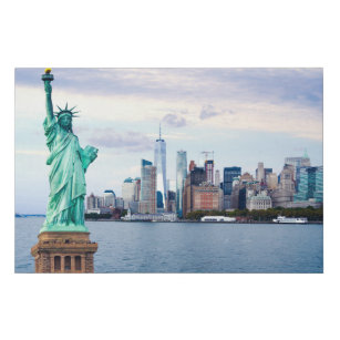Imitation Canevas Statue de la Liberté avec le World Trade Center