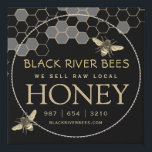Imitation Canevas Symbole de miel apiculteur promotionnel noir peign<br><div class="desc">Classy attirant l'oeil Apiary Faux Canvas Imprimer. Idéal pour les marchés et les foires agricoles.</div>