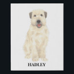 Imitation Canevas Terrier à roues personnalisé<br><div class="desc">Je suis amoureux de cette merveilleuse aquarelle détaillée illustration d'un rousseur souriant ! Personnalisez ces imprimés d'art en toile avec votre nom ou monogramme et changez même la couleur arrière - plan pour compléter votre décor ! Magasinez le reste de ma collection pour le plus doux ménage, douche nuptiale, enseignant,...</div>
