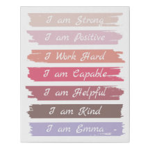 Toile d'Affirmation Positive Encourageante Enfant