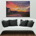 Imitation Canevas Toile Enveloppée Faux Imprimer Texas Sunset Script<br><div class="desc">Un magnifique coucher de soleil au Texas Hill Country ! Il a l'Écriture Josué 1:9 "Ne vous ai-je pas commandé? Soyez forts et de bon courage; n'ayez pas peur, ne soyez pas consternés, car le Seigneur, votre Dieu, est avec vous où que vous alliez." Un beau décor pour toutes les...</div>