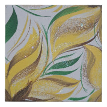 Toile Florale Jaune