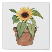 Tournesol à l'aquarelle