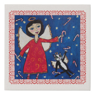 Toiles Canevas Chat Noir Et Blanc Zazzle Fr