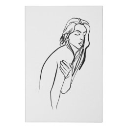 Imitation Canevas Une ligne Art belle femme, une ligne femme