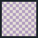 Imitation Canevas Vérification du pourpre, Motif de tableau de contr<br><div class="desc">à damiers Motif - damier violet et blanc crème.</div>
