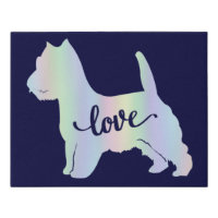 West Highland Terrier Race Dog Love Faux Canvas P