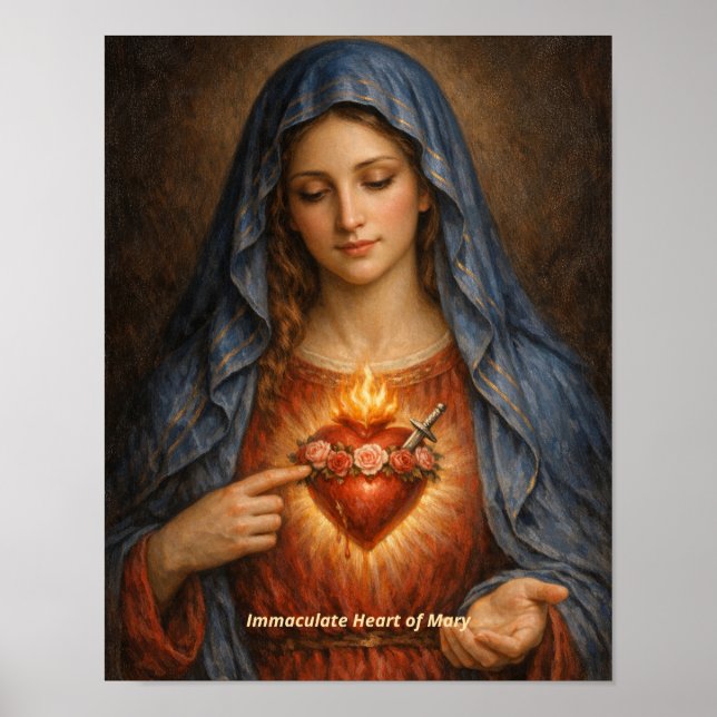 Immaculée Cœur de Marie Impression d'Art (Devant)