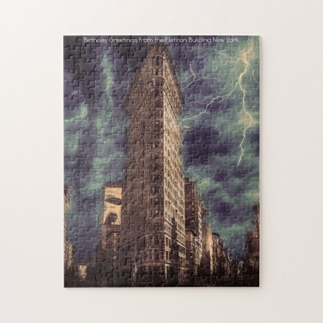 Immeuble Flatiron de New York. Puzzle (Vertical)