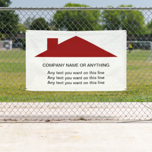 Immobilier Accueil Toit Logo Bannière Modèle
