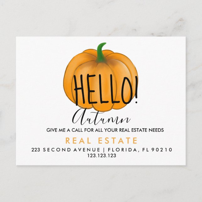 immobilier Automne référentiels Faire-part Carte p (Devant)