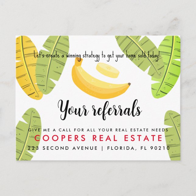 Immobilier Bananes références Faire-part (Devant)
