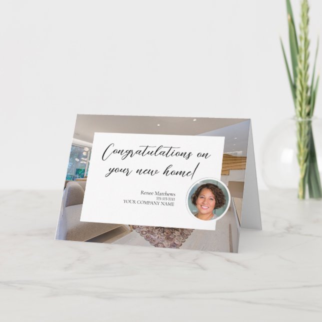 Immobilier Nouveau Accueil Photo Carte de visite (Devant)