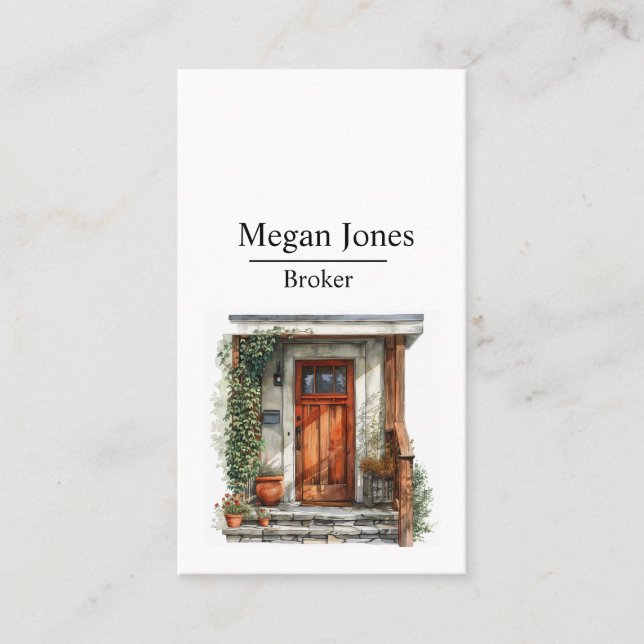 Immobilier, Realtor, Carte de visite courtier (Devant)