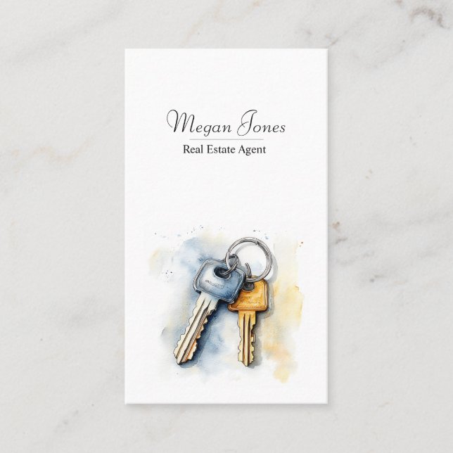 Immobilier, Realtor, Carte de visite courtier (Devant)