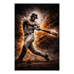 Impact Implacable – Affiche de Baseball Swing Puis