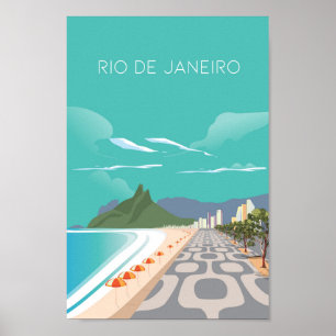 Impanema Rio de Janeiro Brésil poster voyage