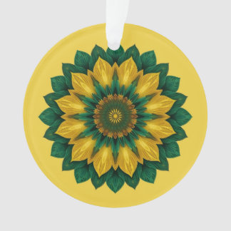 Imperial Solar Flower Mandala Luxury Keychain
